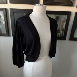 Joseph A, Black Sparkle Shrug, size small